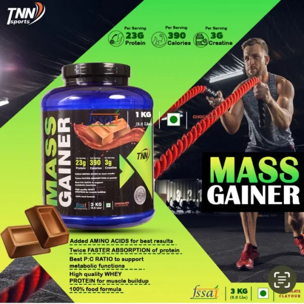 High Protein Muscle Mass Gainer 3 KG Powder