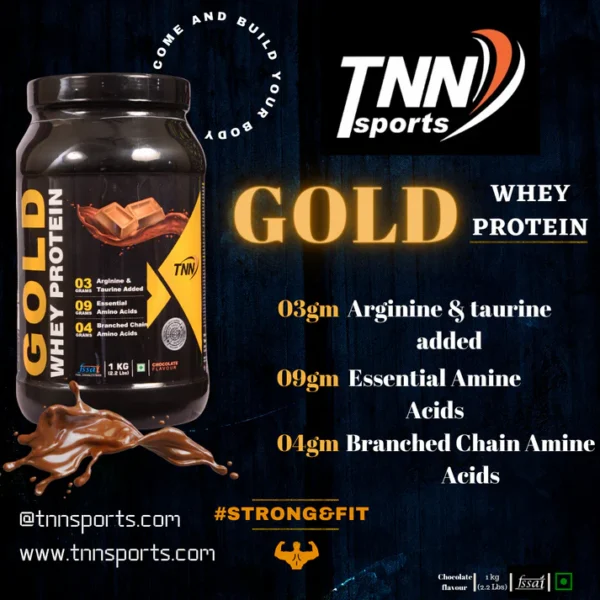 Gold Whey Protein Powder 1KG With Multi Flover