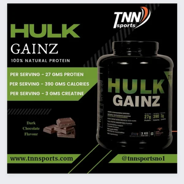 Hulk Gainz Muscle Mass Gainer 3 KG Powder