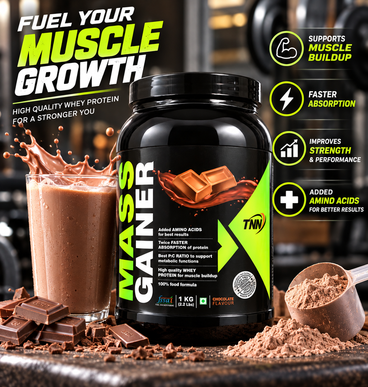 mass gainer 2nd High Protein Muscle Mass Gainer Powder - Image 1